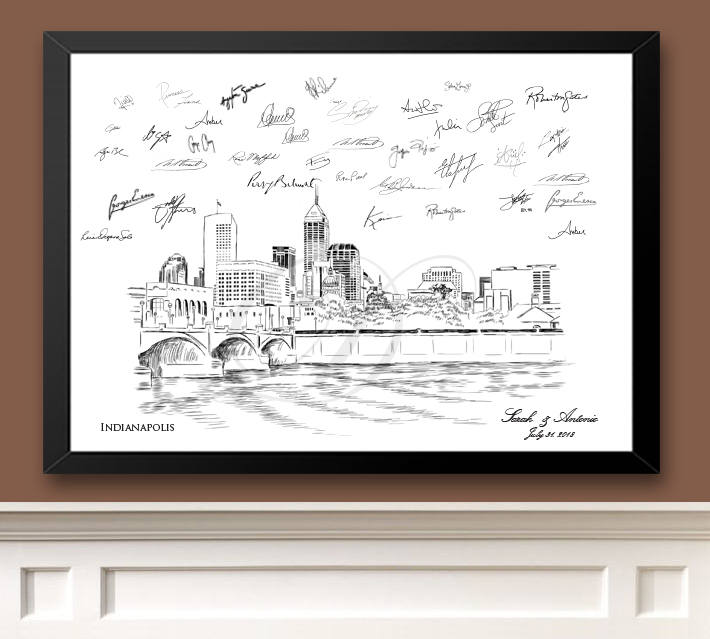 Louisville Wedding Alternative Guest Book, Louisville Skyline, Guestbook, Wedding Guestbook, Louisville, KY, 2024 Louisville Wedding, Kentucky