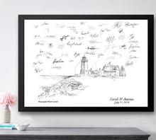 Pemaquid Lighthouse Guestbook Print, Guest Book, Bridal Shower, Maine Wedding, Alternative GuestBook,  Sign-in (8 x 10 - 24 x 36) - Darlington Guestbooks