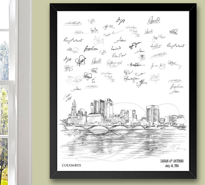 Washington D.C. Capital, Wedding, Alternative Guest Book, Washington DC, Wedding, Skyline, Wedding Guestbook, Party Supplies, buy Bridal Shower