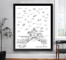 Roanoke Marshes Lighthouse Guestbook Print, Guest Book, Bridal Shower, North Carolina Wedding, Alternative Sign-in (8 x 10 - 24 x 36) - Darlington Guestbooks