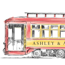 Trolley Car Alternative Wedding Guest Book Print, New Orleans, Cable Car Guestbook, Bridal Shower, Southern Wedding, Alternative GuestBook, Sign-in, Family Reunion, Birthday Party - Darlington Guestbooks